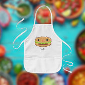 Cute Cheeseburger Cartoon Kinder Schort