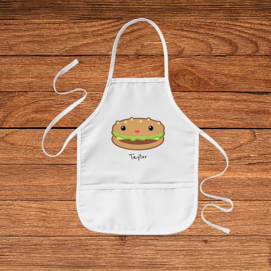 Cute Cheeseburger Cartoon Kinder Schort