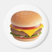 Cute Cheeseburger Cartoon Magneet (Voorkant)
