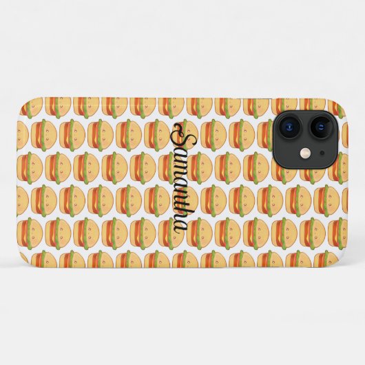 Cute Cheeseburger Case-Mate iPhone Case (Achterkant (horizontaal))