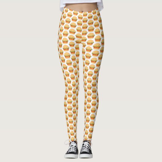 Cute Cheeseburger Leggings (Voorkant)