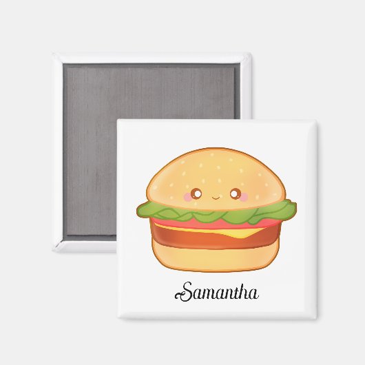 Cute Cheeseburger Magneet (Voorkant / Achterkant)