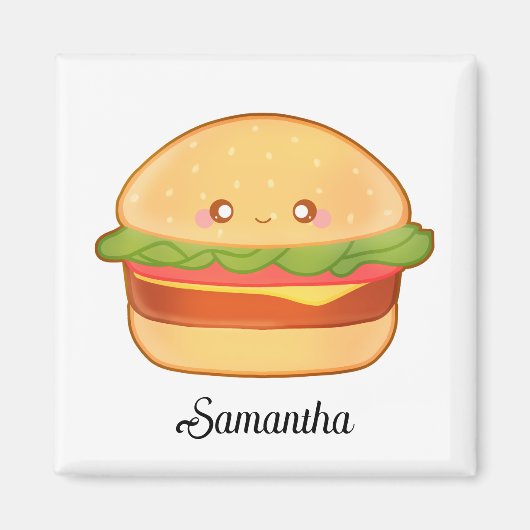 Cute Cheeseburger Magneet (Voorkant)