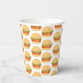 Cute Cheeseburger Papieren Bekers (Rechts)