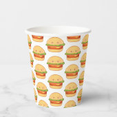Cute Cheeseburger Papieren Bekers (Voorkant)