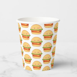 Cute Cheeseburger Papieren Bekers