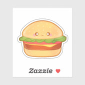 Cute Cheeseburger Sticker (Vel)