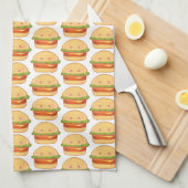 Cute Cheeseburger Theedoek (Quarter Fold)