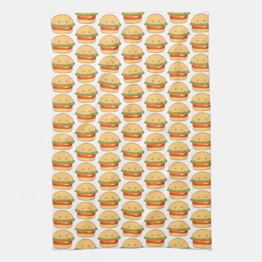 Cute Cheeseburger Theedoek (Verticaal)