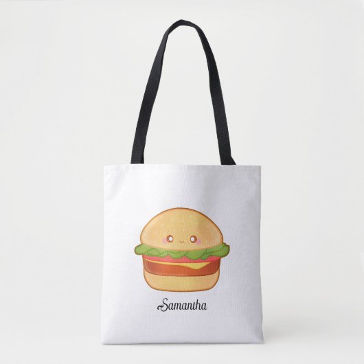 Cute Cheeseburger Tote Bag (Voorkant)