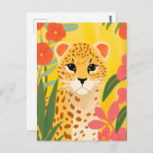 Cute Cheetah Briefkaart (Voorkant / Achterkant)