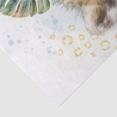 Cute Cheetah Cub Floral Wilde Cat Waterverf Tissuepapier (Detail)