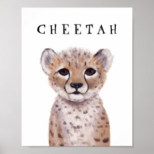Cute Cheetah Cub Kinder Poster