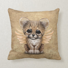 Cute Cheetah Cub met Fairy Wings Kussen