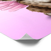 Cute Cheetah Cub met Fairy Wings op Roze Poster (Hoek)