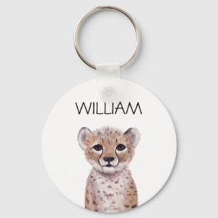 Cute Cheetah Cub Name Sleutelhanger