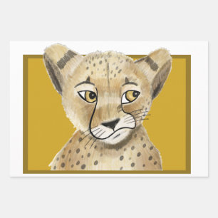Cute cheetah inpakpapier vel