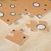 Cute Cheetah met hart voor liefde en valentijn Legpuzzel (Zijkant)