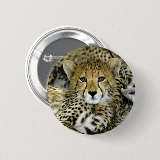 Cute Cheetah Ronde Button 5,7 Cm (Voorkant /achterkant)