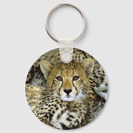 Cute Cheetah Sleutelhanger (Voorkant)