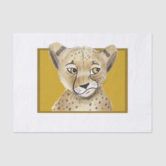 Cute cheetah tissuepapier (Voorkant)