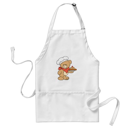 Cute Chef Baker Beer Standaard Schort (Voorkant)