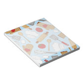 Cute Chef/Cook Love Pattern Blue Notitieblok (Schuin)