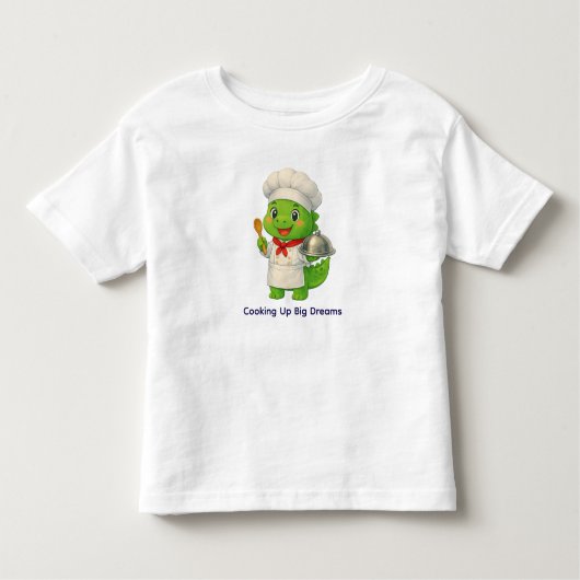 Cute Chef Dinosaur – Dino Jobs Kinder Shirts (Voorkant)