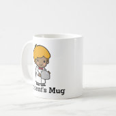 Cute Chef met Bow-Stropdas en dienblad Koffiemok (Voorkant links)