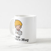 Cute Chef met Bow-Stropdas en dienblad Koffiemok (Voorkant links)