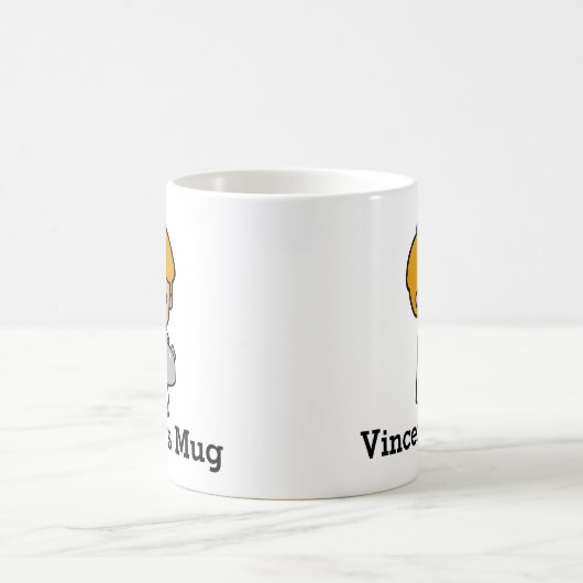 Cute Chef met Bow-Stropdas en dienblad Koffiemok (Center)