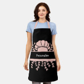 Cute Chef Pet Rolling Pin Baker Roze zwart Schort (Gedragen)