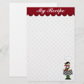 Cute Chef Stationery Briefpapier (Voorkant / Achterkant)