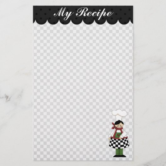 Cute Chef Stationery Briefpapier (Voorkant)