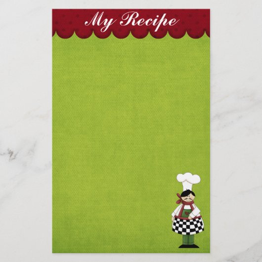Cute Chef Stationery Briefpapier (Voorkant)