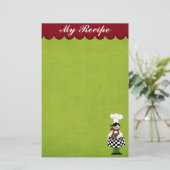 Cute Chef Stationery Briefpapier (Staand voorkant)