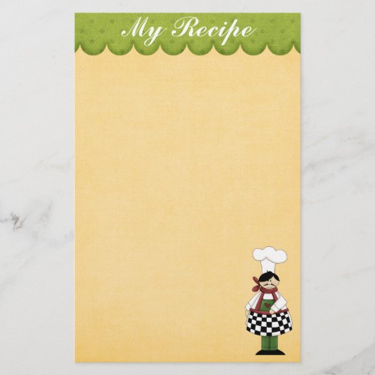 Cute Chef Stationery Briefpapier (Voorkant)