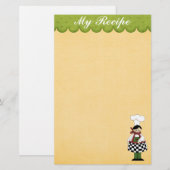 Cute Chef Stationery Briefpapier (Voorkant / Achterkant)