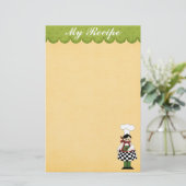 Cute Chef Stationery Briefpapier (Staand voorkant)