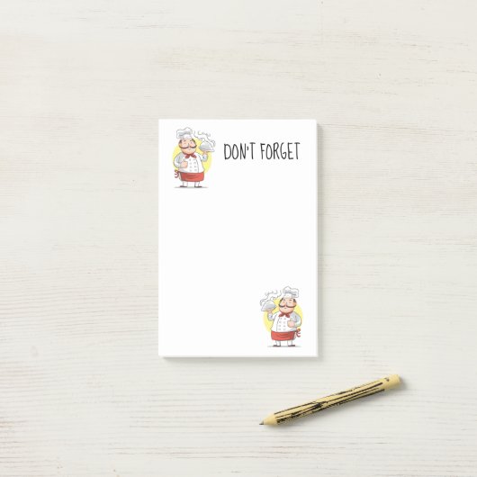 Cute Chefs Post-it® Notes (Op bureau)