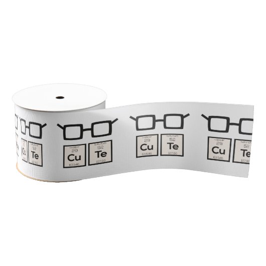 Cute chemical Element Nerd Glasses Zwp34 Grosgrain Lint (Spoel)