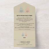 Cute Chemistry All in One Wedding Invite Uitnodiging (Binnen)