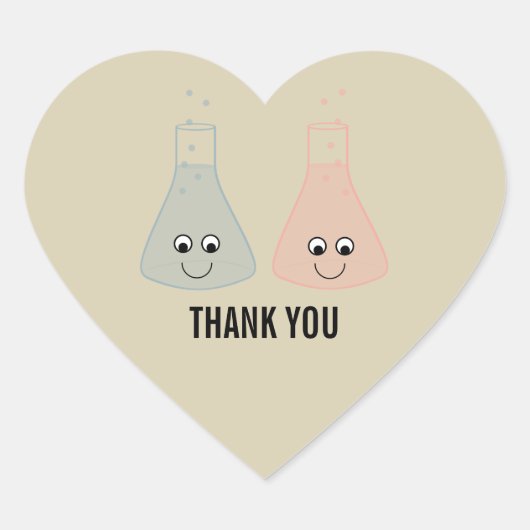 Cute Chemistry Dank u Stickers (Voorkant)