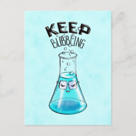 Cute Chemistry Funny Nerdy Lab Character Briefkaart