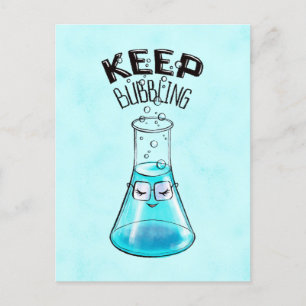 Cute Chemistry Funny Nerdy Lab Character Briefkaart