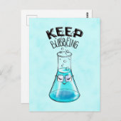 Cute Chemistry Funny Nerdy Lab Character Briefkaart (Voorkant / Achterkant)