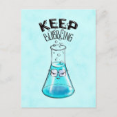 Cute Chemistry Funny Nerdy Lab Character Briefkaart (Voorkant)