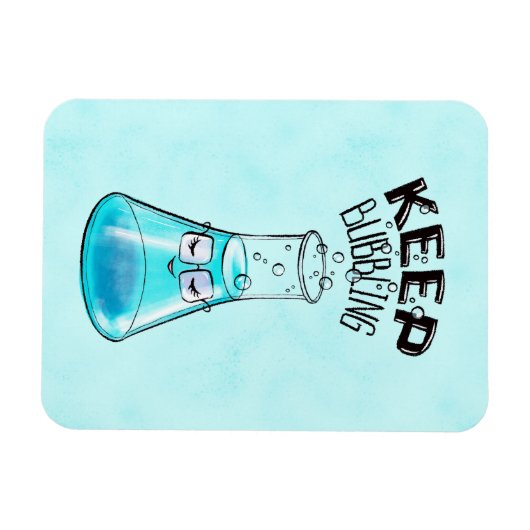 Cute Chemistry Funny Nerdy Lab Character Magneet (Horizontaal)