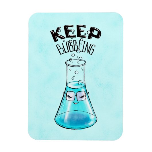 Cute Chemistry Funny Nerdy Lab Character Magneet (Verticaal)