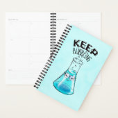 Cute Chemistry Funny Nerdy Lab Character Planner (Display)